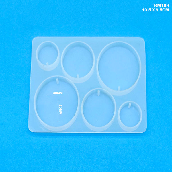 3 Different Size Oval Silicone Mold with Hole