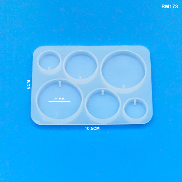 3 Different Size Round Silicone Mold with Hole